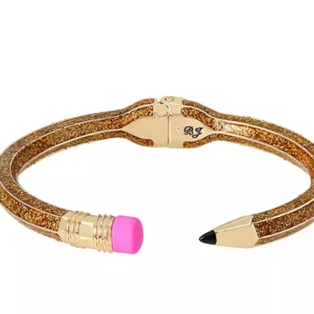 NWT Betsey Johnson Glitter Pencil Bracelet